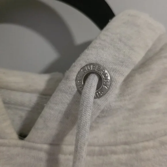 Superdry Light Gray and Dark Green Women's Hoodie - Picture 3 of 9